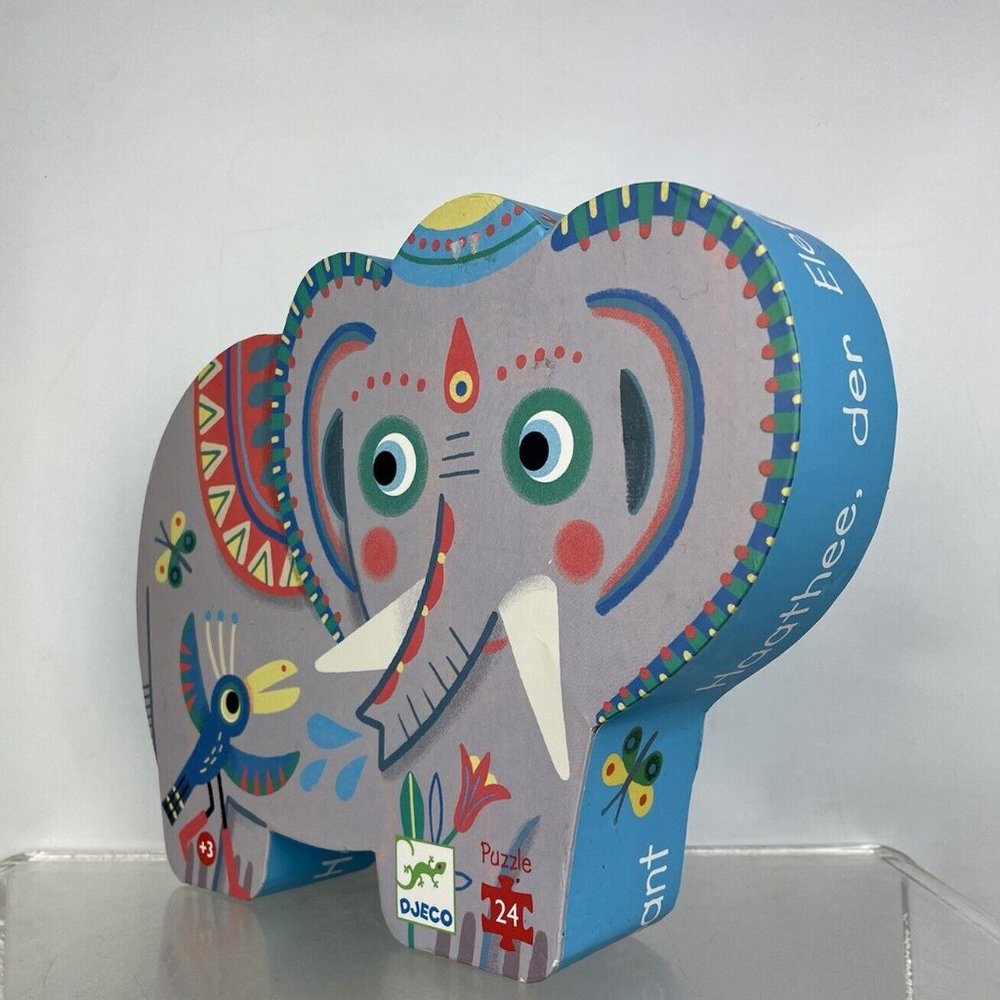 Colorful Djeco Haathee Asian Elephant Puzzle 24 pieces age 3+ Complete